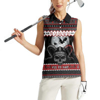 Vikings Christmas Women Sleeveless Polo Shirt Fa La La La Fus Ro Dah - Wonder Print Shop