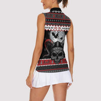 Vikings Christmas Women Sleeveless Polo Shirt Fa La La La Fus Ro Dah - Wonder Print Shop