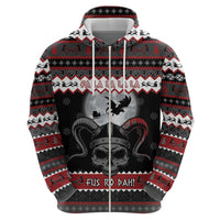 Vikings Christmas Zip Hoodie Fa La La La Fus Ro Dah - Wonder Print Shop