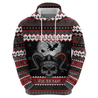 Vikings Christmas Zip Hoodie Fa La La La Fus Ro Dah - Wonder Print Shop