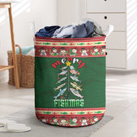 Fishing Christmas Laundry Basket Merry Fishmas - Wonder Print Shop