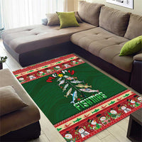 Fishing Christmas Area Rug Merry Fishmas - Wonder Print Shop