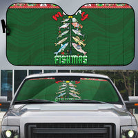 Fishing Christmas Auto Sun Shade Merry Fishmas - Wonder Print Shop
