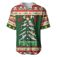 Fishing Christmas Baseball Jersey Merry Fishmas - Wonder Print Shop