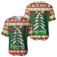 Fishing Christmas Baseball Jersey Merry Fishmas - Wonder Print Shop