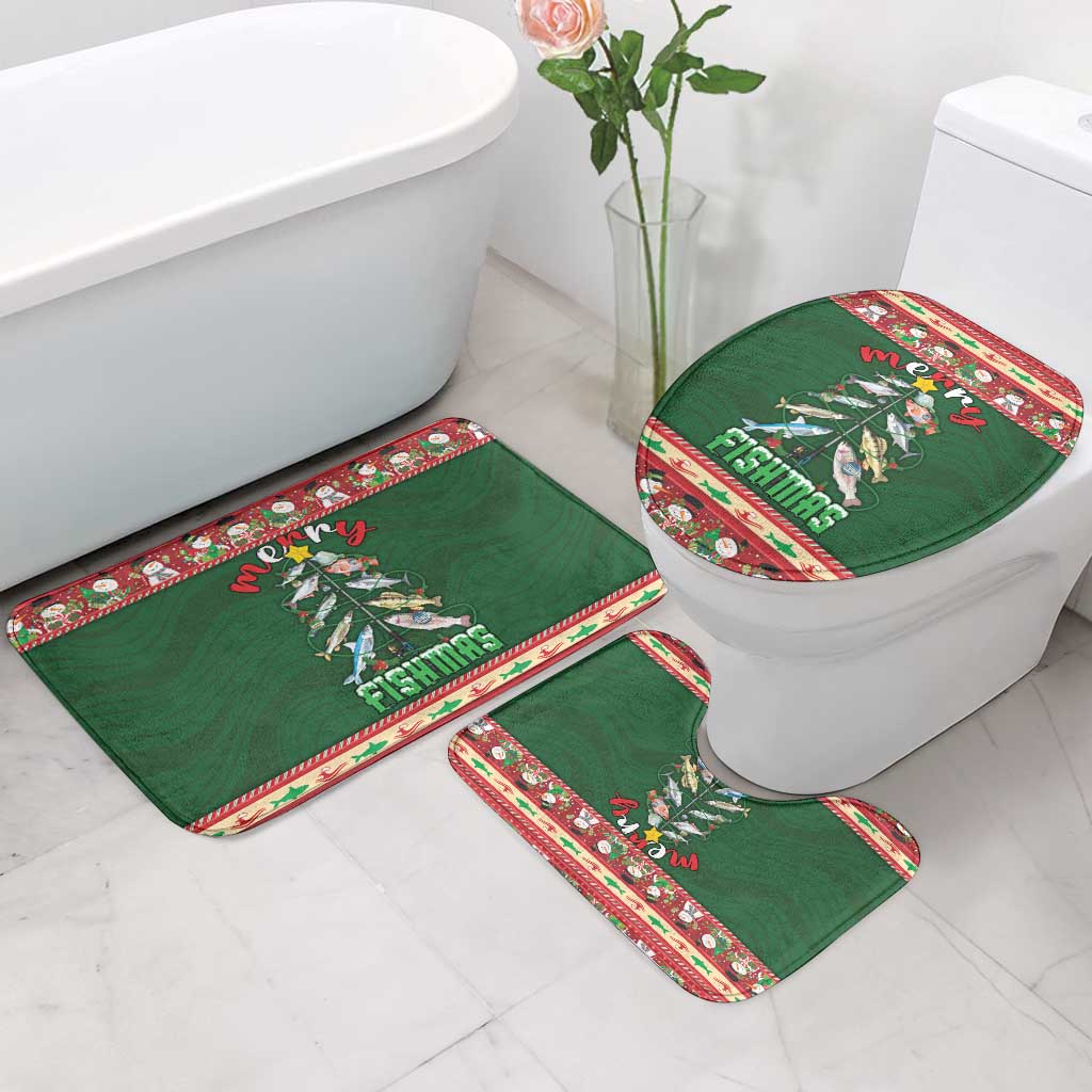 Fishing Christmas Bathroom Set Merry Fishmas - Wonder Print Shop