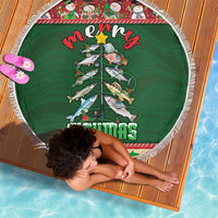 Fishing Christmas Beach Blanket Merry Fishmas - Wonder Print Shop