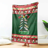 Fishing Christmas Blanket Merry Fishmas - Wonder Print Shop