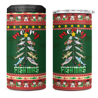 Fishing Christmas 4 in 1 Can Cooler Tumbler Merry Fishmas - Wonder Print Shop
