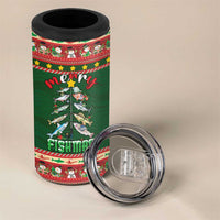 Fishing Christmas 4 in 1 Can Cooler Tumbler Merry Fishmas - Wonder Print Shop