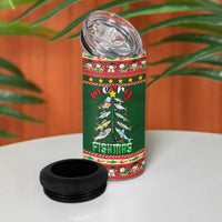 Fishing Christmas 4 in 1 Can Cooler Tumbler Merry Fishmas - Wonder Print Shop