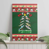 Fishing Christmas Canvas Wall Art Merry Fishmas - Wonder Print Shop