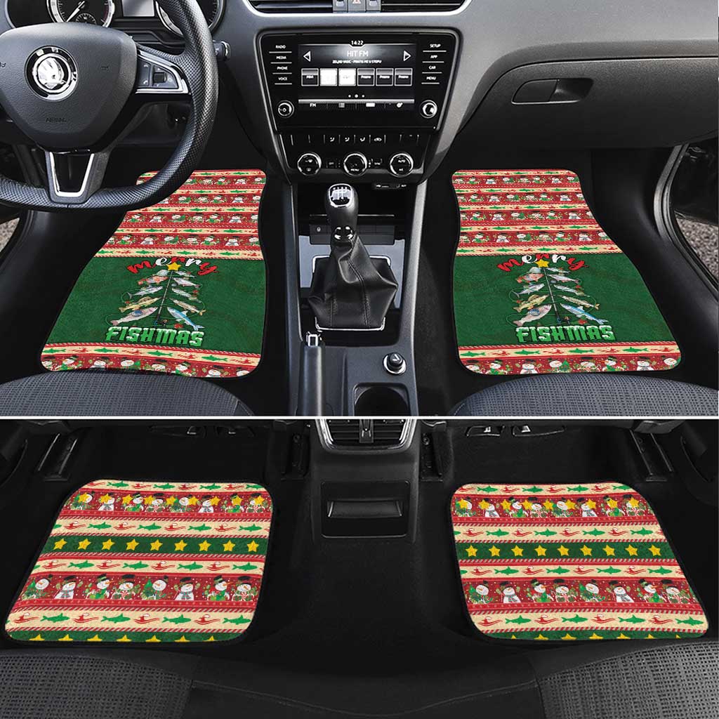 Fishing Christmas Car Mats Merry Fishmas - Wonder Print Shop