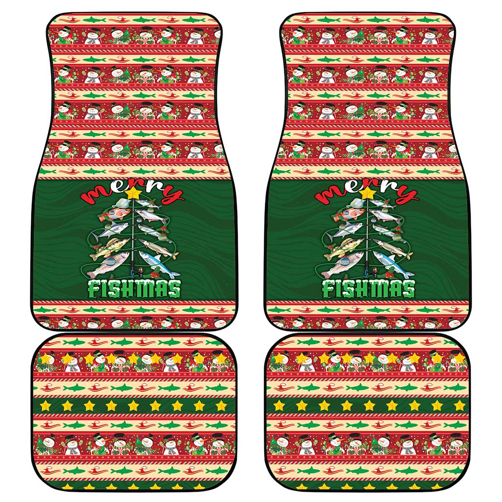Fishing Christmas Car Mats Merry Fishmas - Wonder Print Shop