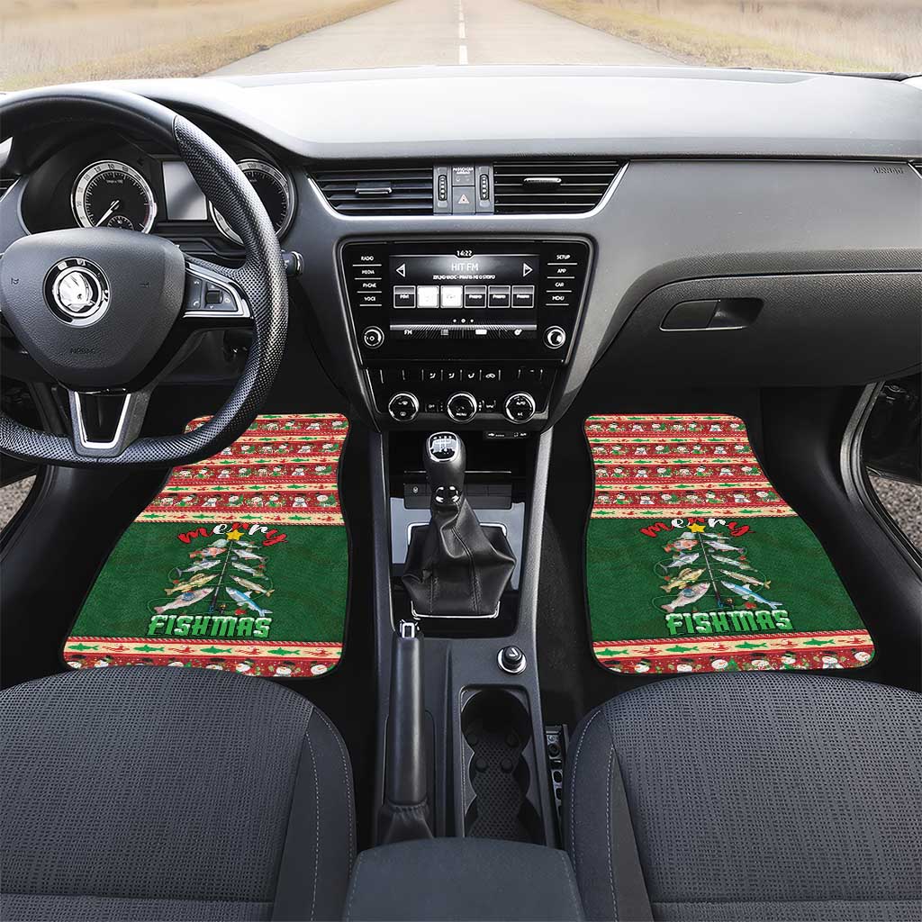 Fishing Christmas Car Mats Merry Fishmas - Wonder Print Shop