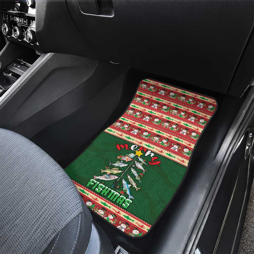 Fishing Christmas Car Mats Merry Fishmas - Wonder Print Shop