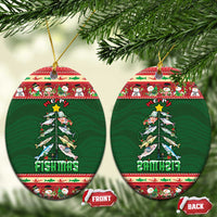 Fishing Christmas Ceramic Ornament Merry Fishmas - Wonder Print Shop
