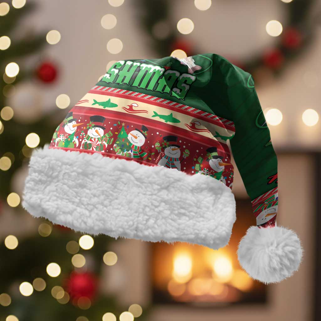 Fishing Christmas Santa Hat Merry Fishmas - Wonder Print Shop
