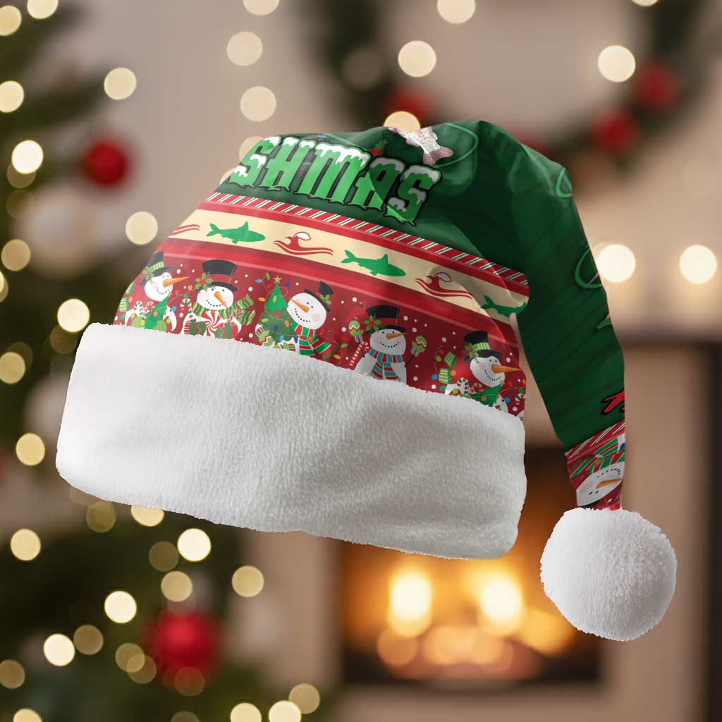 Fishing Christmas Santa Hat Merry Fishmas - Wonder Print Shop