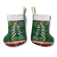 Fishing Christmas Stocking Merry Fishmas - Wonder Print Shop