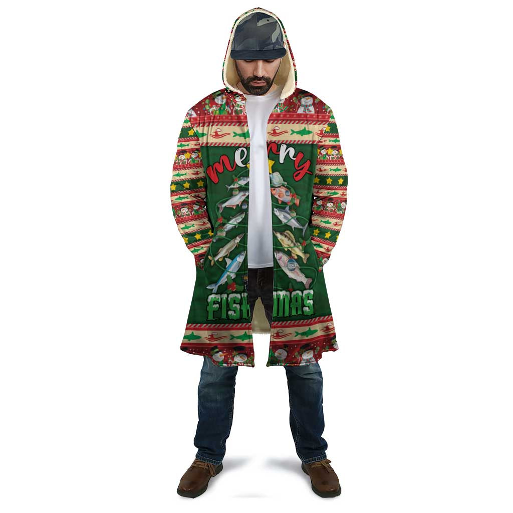 Fishing Christmas Cloak Merry Fishmas - Wonder Print Shop