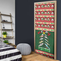 Fishing Christmas Door Cover Merry Fishmas - Wonder Print Shop