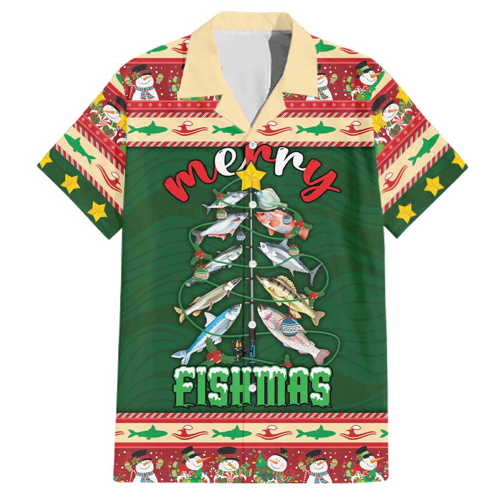 Fishing Christmas Family Matching Long Sleeve Bodycon Dress and Hawaiian Shirt Merry Fishmas - Wonder Print Shop