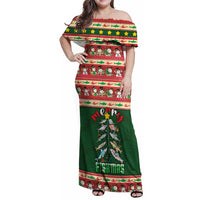 Fishing Christmas Family Matching Off Shoulder Maxi Dress and Hawaiian Shirt Merry Fishmas - Wonder Print Shop