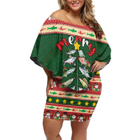 Fishing Christmas Family Matching Off Shoulder Short Dress and Hawaiian Shirt Merry Fishmas - Wonder Print Shop