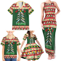 Fishing Christmas Family Matching Tank Maxi Dress and Hawaiian Shirt Merry Fishmas - Wonder Print Shop