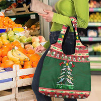Fishing Christmas Grocery Bag Merry Fishmas - Wonder Print Shop