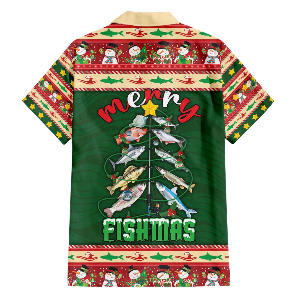Fishing Christmas Hawaiian Shirt Merry Fishmas - Wonder Print Shop