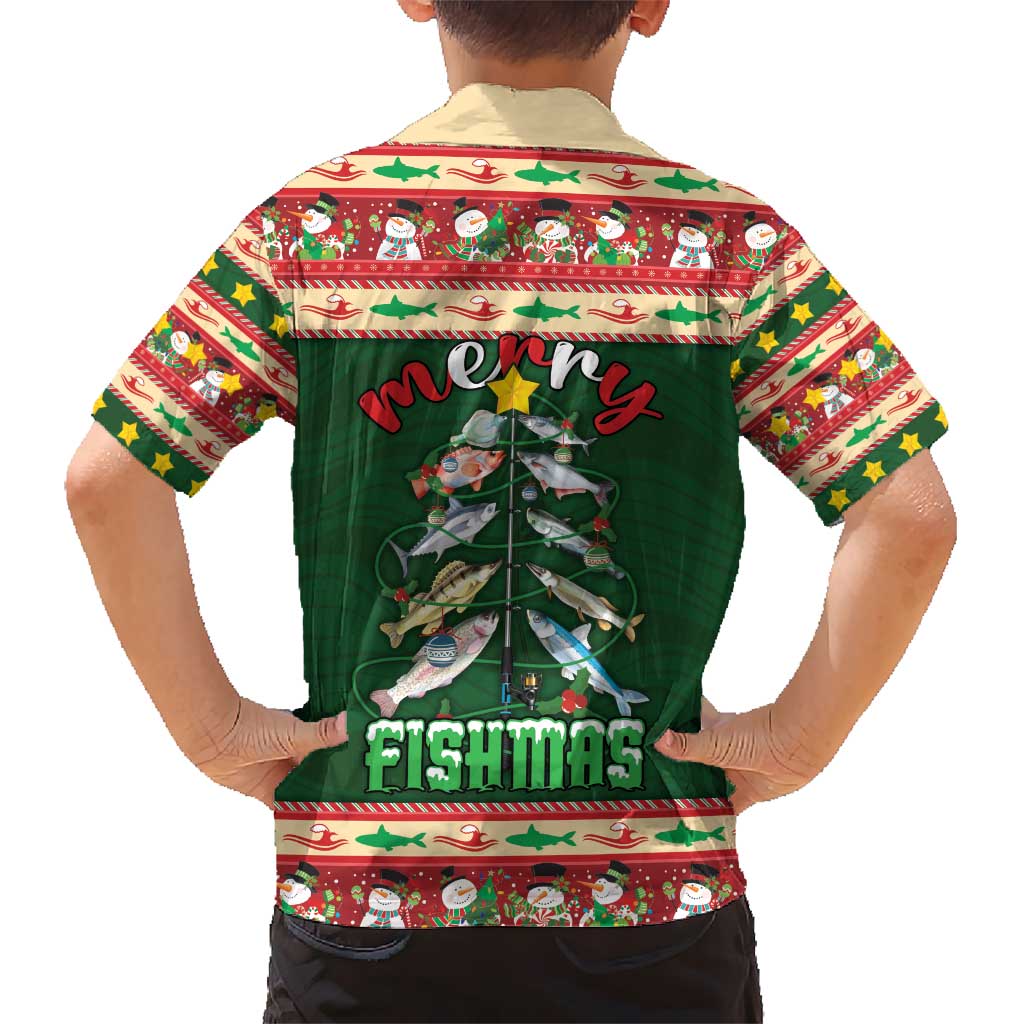Fishing Christmas Hawaiian Shirt Merry Fishmas - Wonder Print Shop