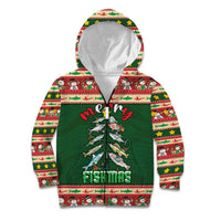 Fishing Christmas Kid Hoodie Merry Fishmas - Wonder Print Shop