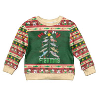 Fishing Christmas Kid Ugly Christmas Sweater Merry Fishmas - Wonder Print Shop