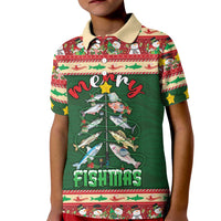 Fishing Christmas Kid Polo Shirt Merry Fishmas - Wonder Print Shop