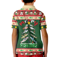 Fishing Christmas Kid Polo Shirt Merry Fishmas - Wonder Print Shop