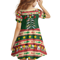 Fishing Christmas Kid Short Sleeve Dress Merry Fishmas - Wonder Print Shop