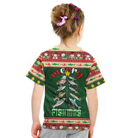 Fishing Christmas Kid T Shirt Merry Fishmas - Wonder Print Shop