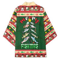 Fishing Christmas Kimono Merry Fishmas - Wonder Print Shop