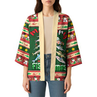 Fishing Christmas Kimono Merry Fishmas - Wonder Print Shop