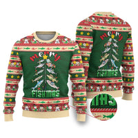 Fishing Christmas Ugly Christmas Sweater Merry Fishmas - Wonder Print Shop