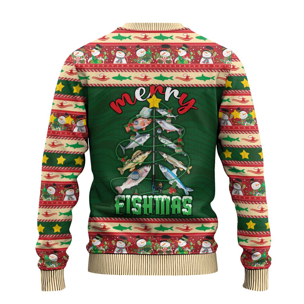 Fishing Christmas Ugly Christmas Sweater Merry Fishmas - Wonder Print Shop