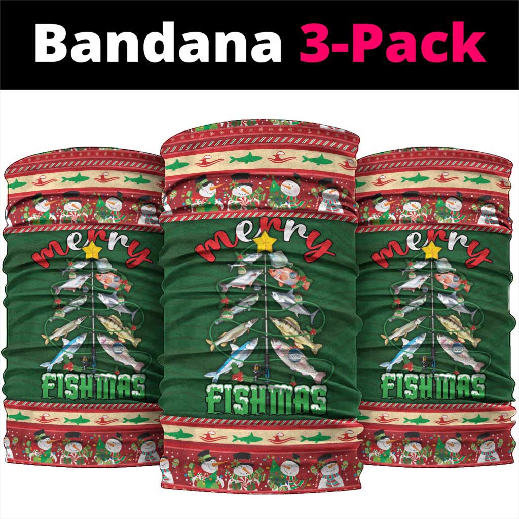Fishing Christmas Neck Gaiter Merry Fishmas - Wonder Print Shop