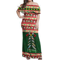 Fishing Christmas Off Shoulder Maxi Dress Merry Fishmas - Wonder Print Shop