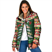 Fishing Christmas Padded Jacket Merry Fishmas - Wonder Print Shop
