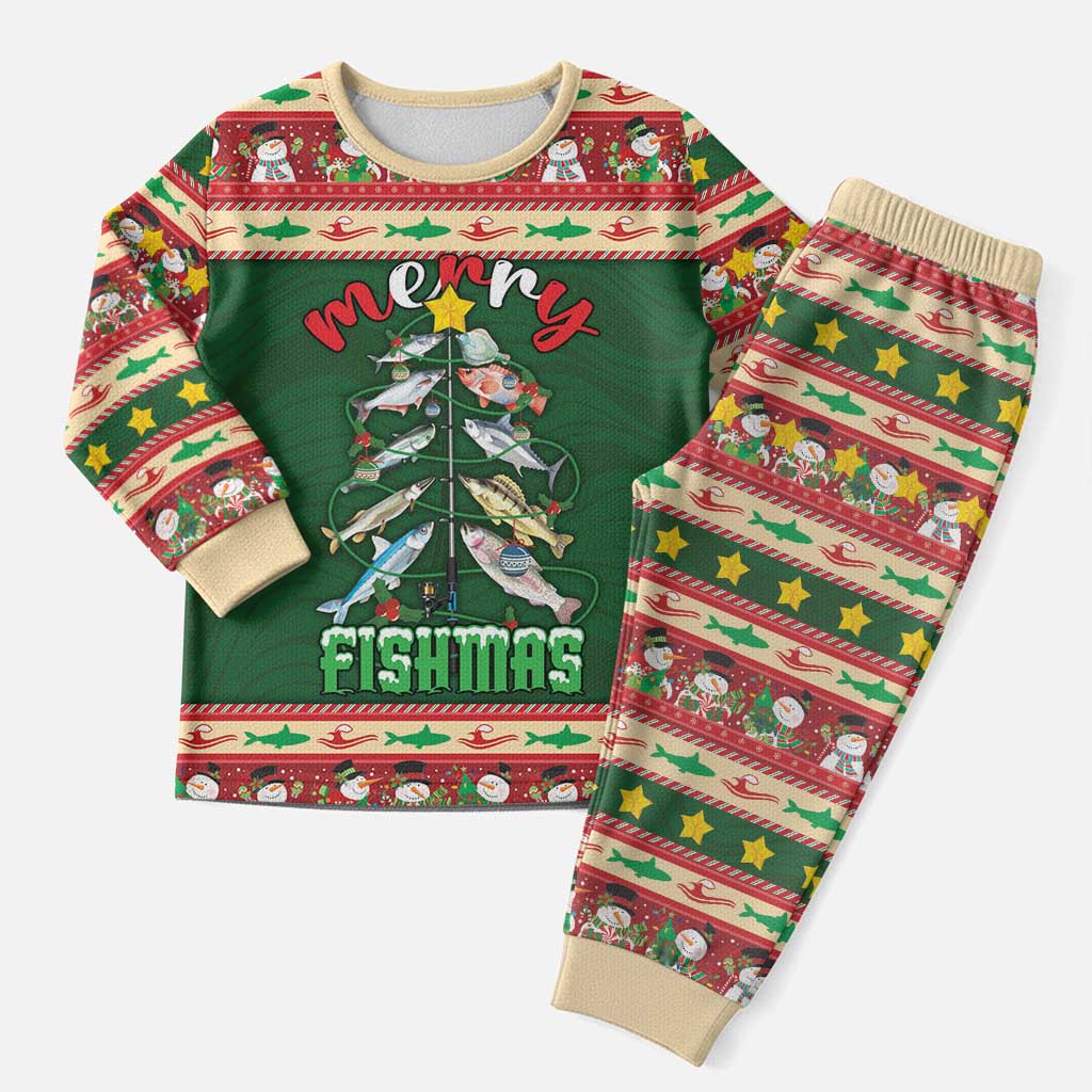 Fishing Christmas Pajama Set Merry Fishmas - Wonder Print Shop