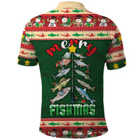 Fishing Christmas Polo Shirt Merry Fishmas - Wonder Print Shop