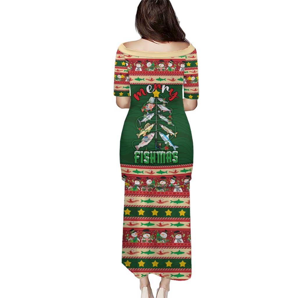 Fishing Christmas Puletasi Merry Fishmas - Wonder Print Shop