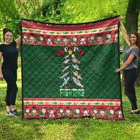 Fishing Christmas Quilt Merry Fishmas - Wonder Print Shop
